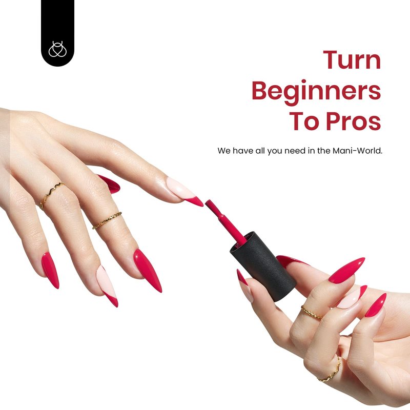 Beetles Red Gel Nail Polish - Cherry Mocha, 15ML Burgundy Red Gel Nail Polish, Soak Off Summer Nails Art Manicure Salon DIY Design UV Nails Lamp Needed