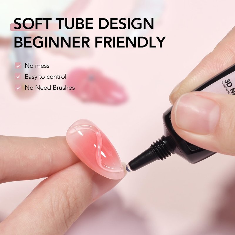 GAOY 3D Nail Gel - 15g Clear Sculpting Gel for Nail Art, Molding & Rhinestone Decoration