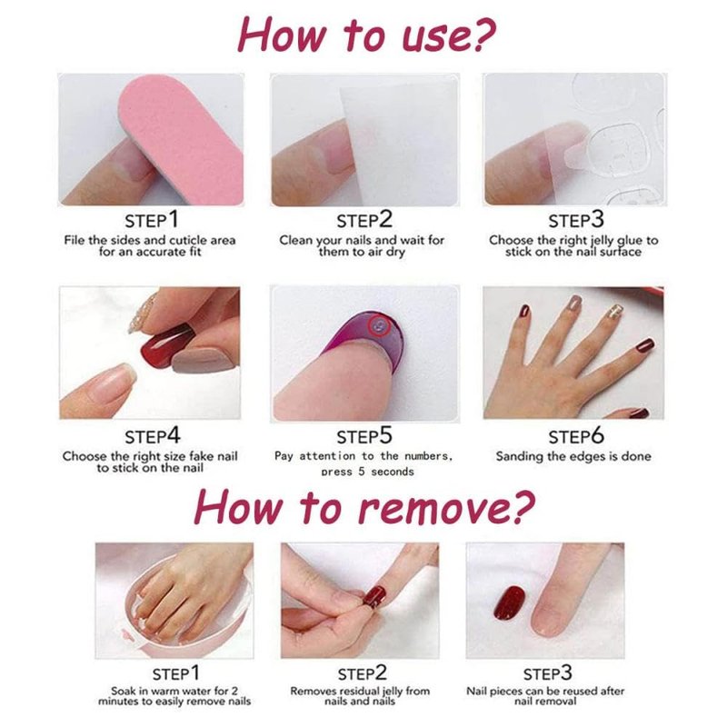 Ombre Press on Nails - Short Square Fake Nails with Designs Gradient Pink False Nail Glossy Skin Tones Glue on Nail Full Cover Square Nails Press Ons for Women - Manicure 24Pcs