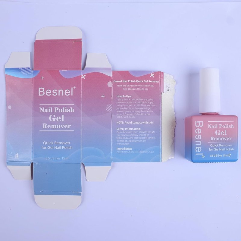 Gel Nail Polish Remover - Professional Non-Irritating Formula for Quick & Easy Removal | Complete Kit with Nail File & Cuticle Pusher