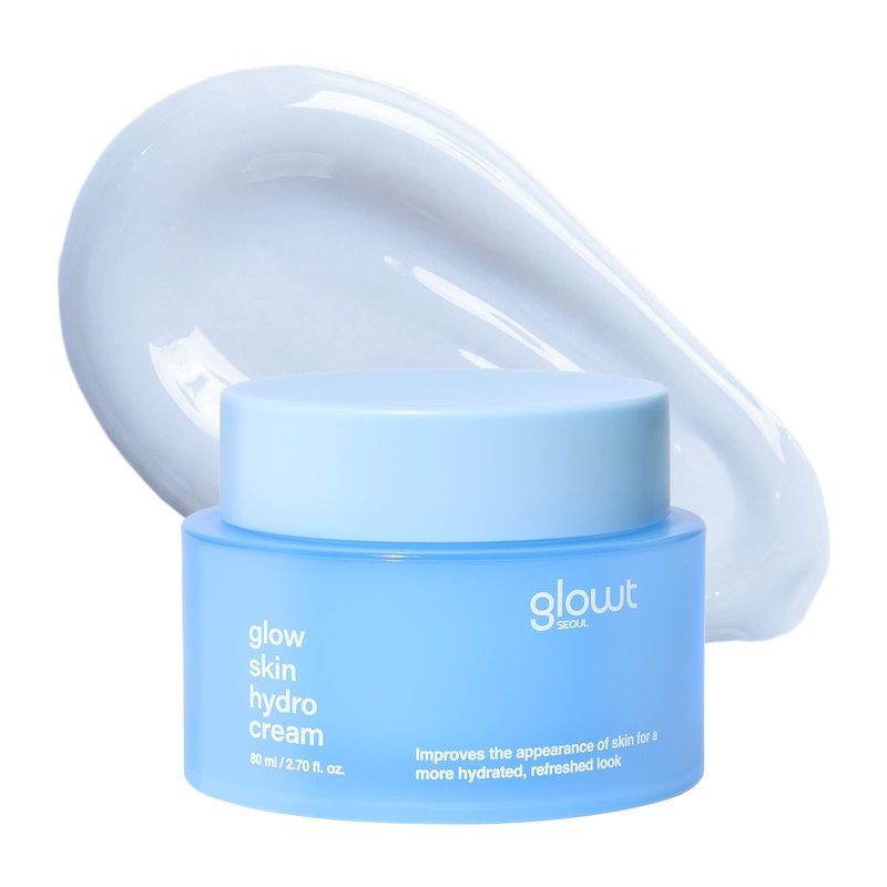 glowt seoul Glow Skin Hydro Cream – 72-Hour Deep Moisture & Barrier Support for Glowing, Supple Skin | Panthenol & Biopeptides | Non-Sticky Pudding Texture | 80 ml / 2.70 fl. oz.