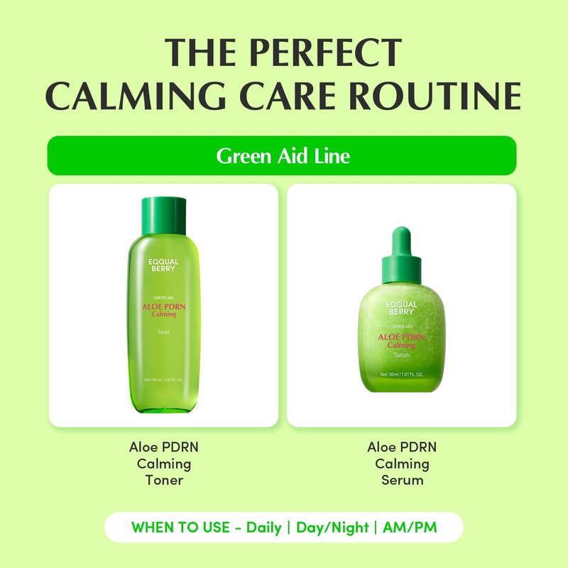 EQQUALBERRY Aloe PDRN Calming Toner - Instant Relief & Cooling for Sensitive Skin | Non-Comedogenic & Fungal Acne Safe | 5.07 fl. oz / 150ml
