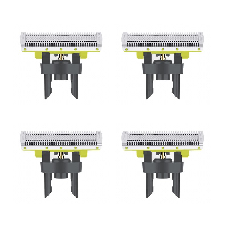 4 Pack Replacement Blades with 5 Guide Combs Guards Kit Compatible with Philips Norelco Oneblade QP2515,QP2520,QP2530,QP6510,QP6520,QP6530…Models.