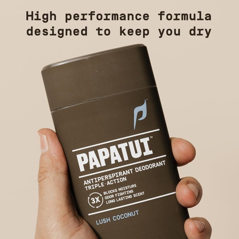 PAPATUI by Dwayne Johnson Triple Action Antiperspirant for Men | Sweat Control, Odor Neutralizer & Skin Nourishing | Lush Coconut | 2.6 oz