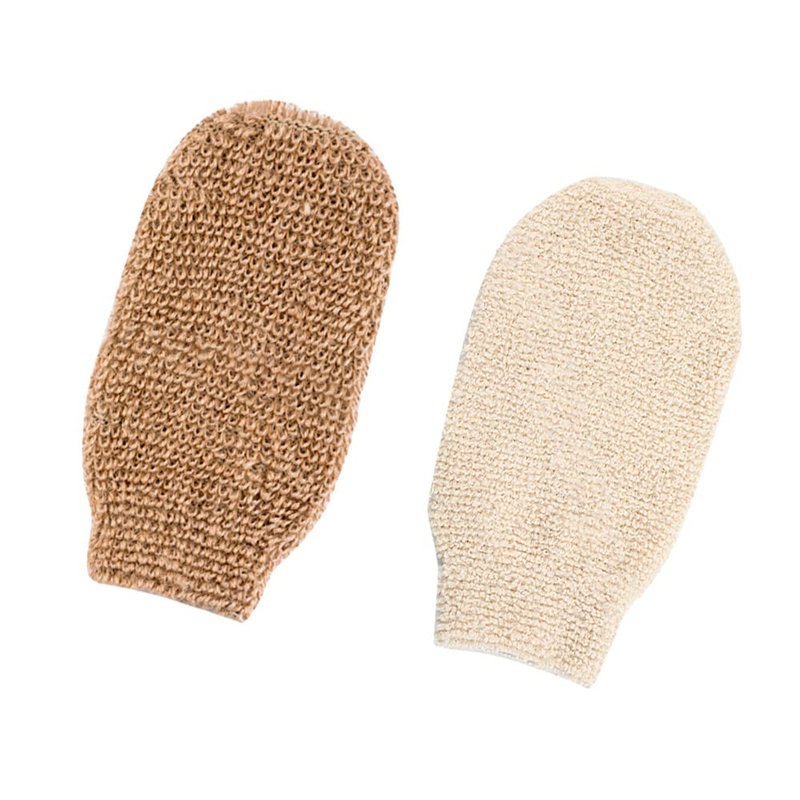 PENKOHOME 2 Pcs Shower Glove Exfoliating Glove Bath Natural Fibre Body Shower Remove for Women and Men Use in Shower