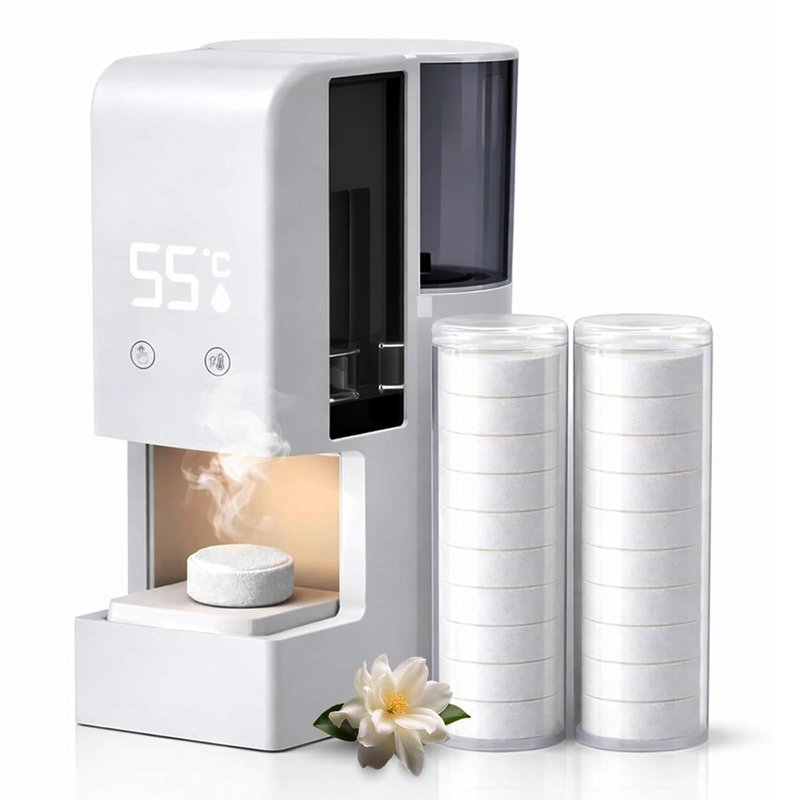 5s Fast Hot Towel Dispenser, 55°C (131°F) Constant Temp, 500ml Tank, Auto-Dry & Safe, Includes 40 Compressed Towels, Portable for Spa, Facial, Bathroom & Home (Hot Towel Heater with 2 Rolls of Towels)