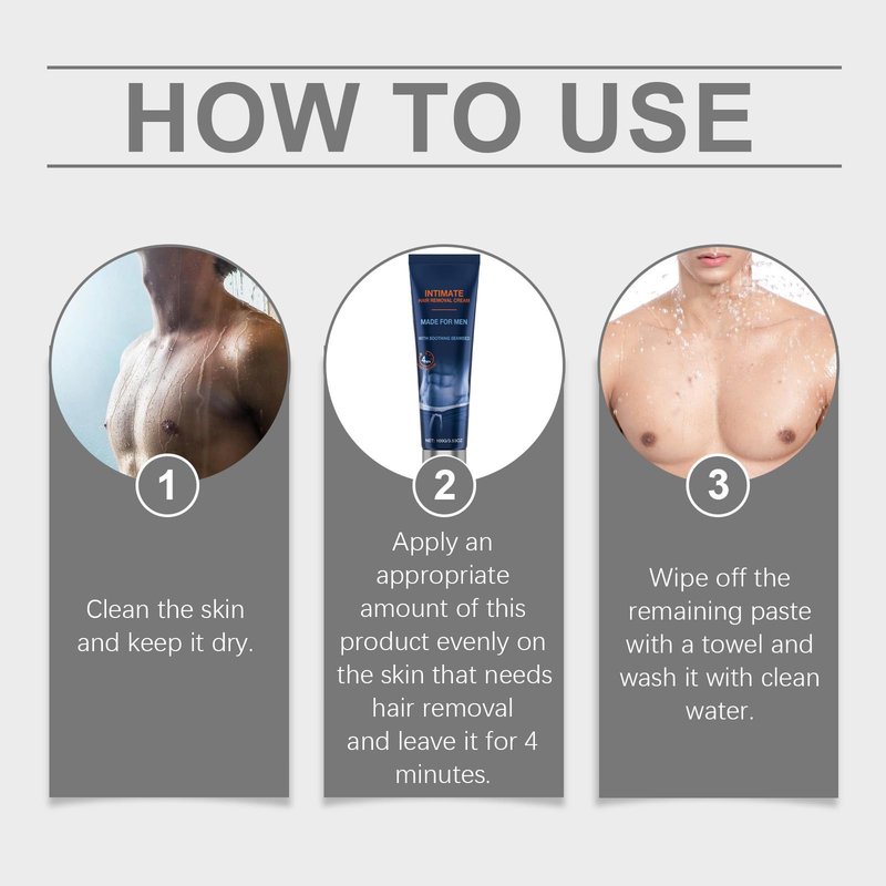 2026 New Painless Hair Removal Cream for Men, Fast-Acting Gentle Depilatory for arms legs chest, Intimate & Body Depilatory Cream, Moisturizing Soothing Formula (2 Pack)