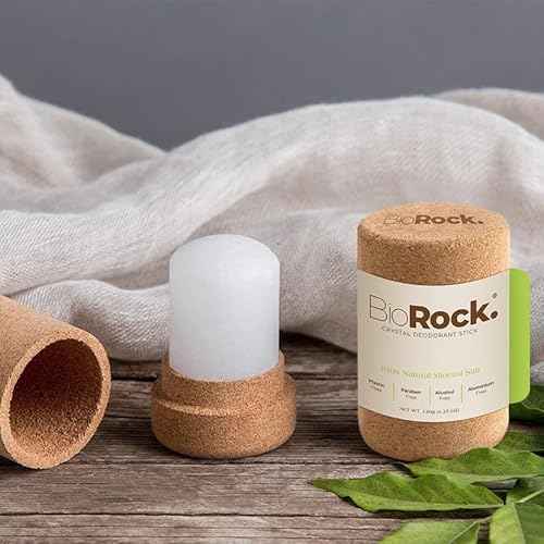 Crystal Natural Deodorant & Refill - Unscented Plastic & Aluminum Free Salt Stick Deodorant for Women & Men Eco-Friendly Sustainable Zero Waste