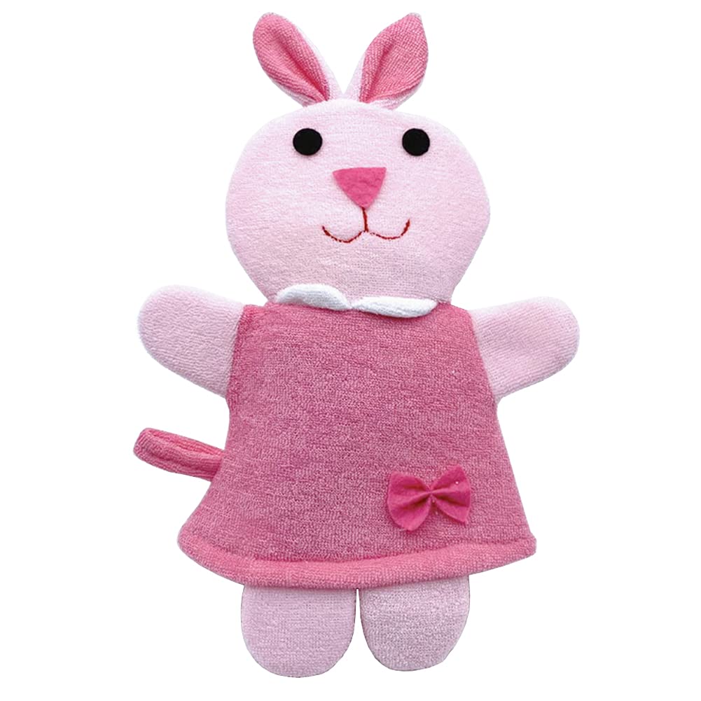 HSENCHO Bath Sponge Cute Animal Shower Bathing Mitt Loofah Soft Wash Sponge Body Scrub (3PCS)