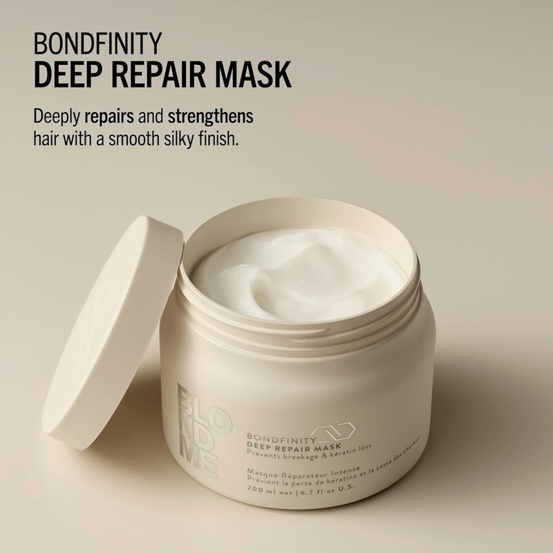 BlondMe Bondfinity Deep Repair Mask - Intensive Treatment for Blonde & Grey Hair | Strengthens & Prevents Breakage