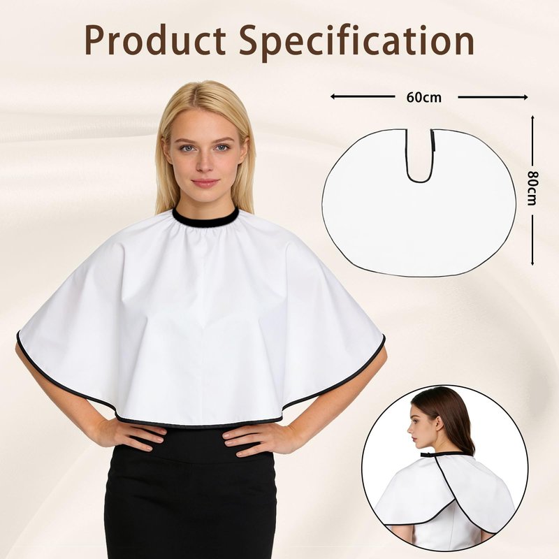 JahoneCo 4Pcs Short Barber Cape Makeup Cape with Adjustable Neckline, Hair Cutting Capes Salon Capes wth Durable Reusable Nylon for Hairdresser Artist Clients, 4 Colors