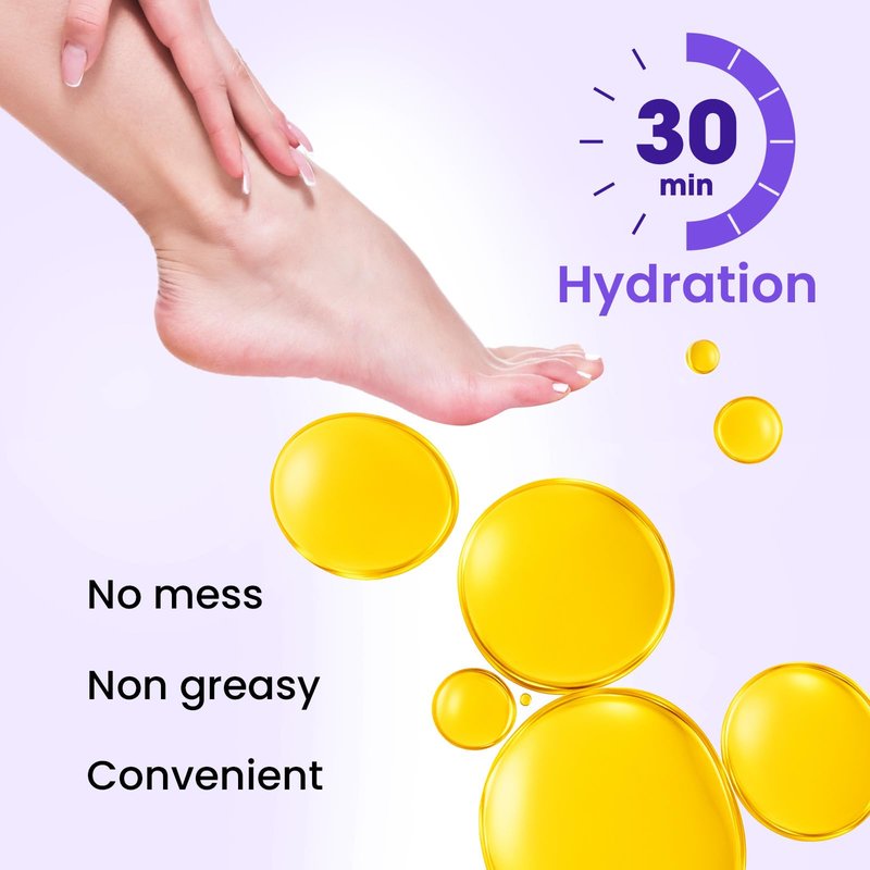 6 Pack Moisturizing Foot Mask for Dry Cracked Feet, Restoring & Hydrating Socks with Lavender, Shea Butter, Jojoba Oil & Vitamin E, Feet Mask for Women & Men Foot Care