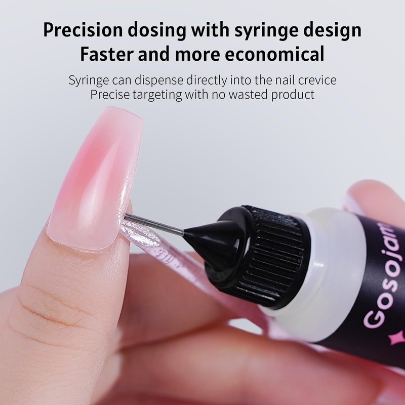 Gosojam Precision Nail Adhesive Remover, 20ml Non-Acetone Pinpoint Solution for Glue Residue Cleanup, Gentle Nail Remover for Press-On Nails & Tips