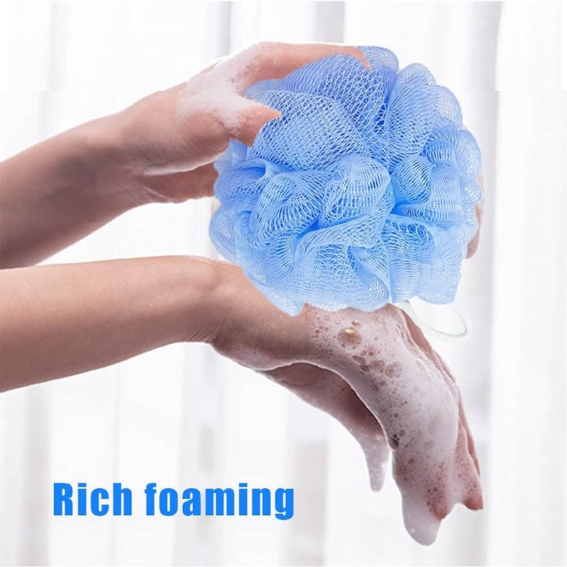 Skiennix Bath Loofah Set - 10 Colorful Exfoliating Sponges for Kids & Adults | Soft Mesh Design