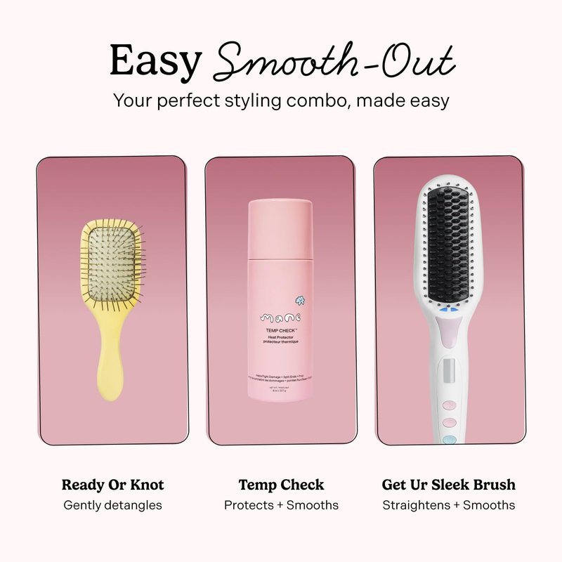 Detangling Curly Hair Brush - Anti-Static Metal Bristles for Smoothing & Frizz Control | Gentle Scalp Massage