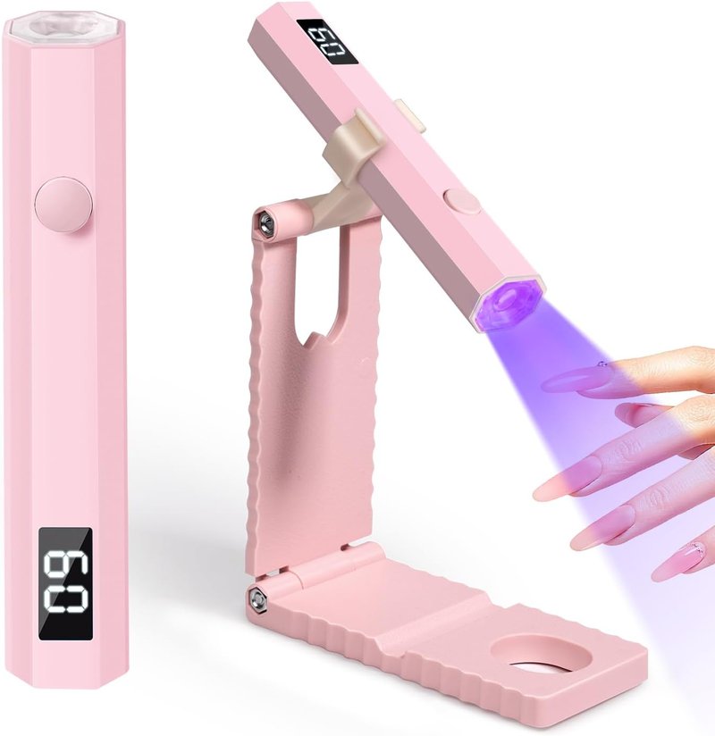 Mini Handheld UV Light for Gel Nails - Portable Rechargeable Nail Lamp with 2 Timers | Ideal for DIY and Travel