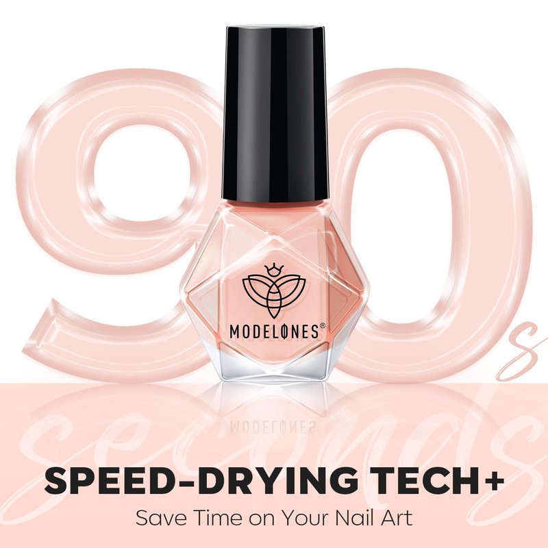 Modelones Jelly Nail Polish Set - Includes 2 No Wipe Top Coat & Base Coat | Vibrant Colors