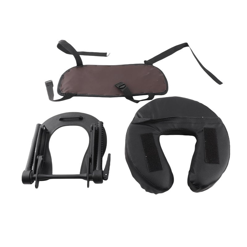 Massage Table Face Cradle & Cushion, Massage Face Cradle Beauty Bed Headrest Cradle U Shape Adjustable Folding Massage Table Face Cradle Pillow Massage Pillow Face Down for Beauty Salon Black