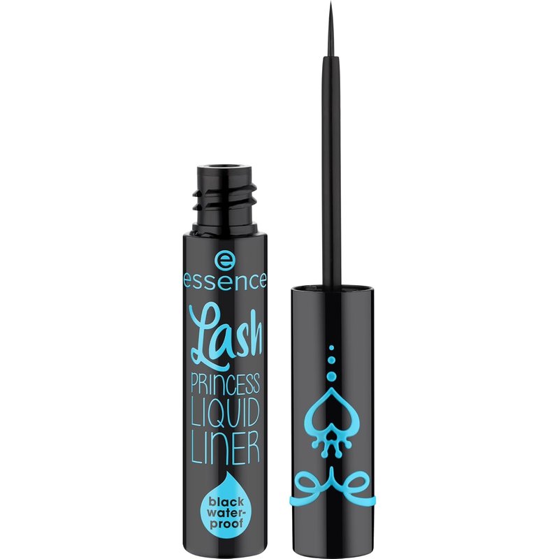 Essence Lash Princess Liquid Liner - Waterproof Black Smudge-Proof Matte Eyeliner with Ultra-Fine Brush Tip | Vegan & Cruelty-Free
