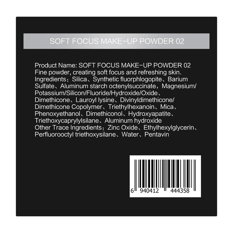 CARSLAN Soft Focus Loose Setting Powder - Waterproof, Matte, Oil Control | 24H Longwear, 02 Translucent