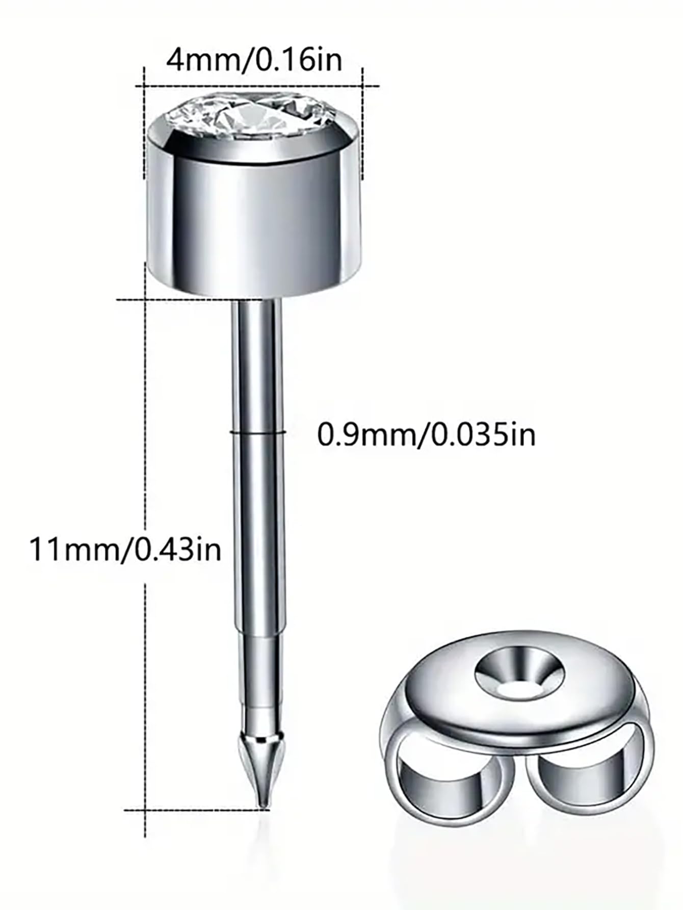 4PCS Disposable Ear Piercing Unit Kit - Sterile, Painless, Easy-to-Use Cartilage Tragus Helix Piercing Gun with Stud DIY Jewelry Making Tool and Machine for Safe At-Home Piercing Experience (4 Gold White Zirconia)