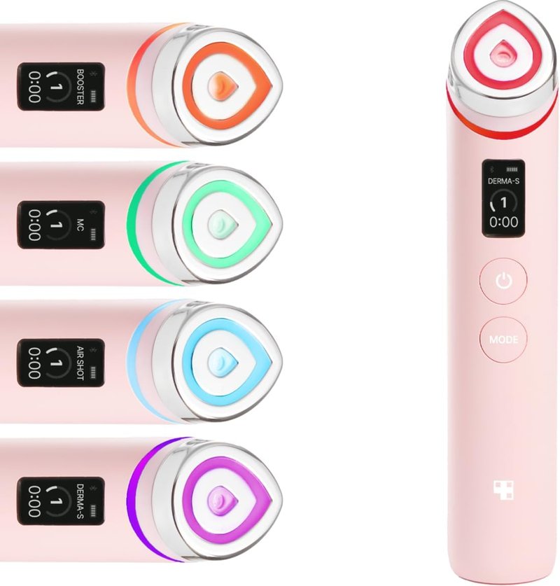 Medicube Booster Pro - 6-in-1 Real Glass Glow Beauty Massager for Radiant, Firmer Skin | Pink