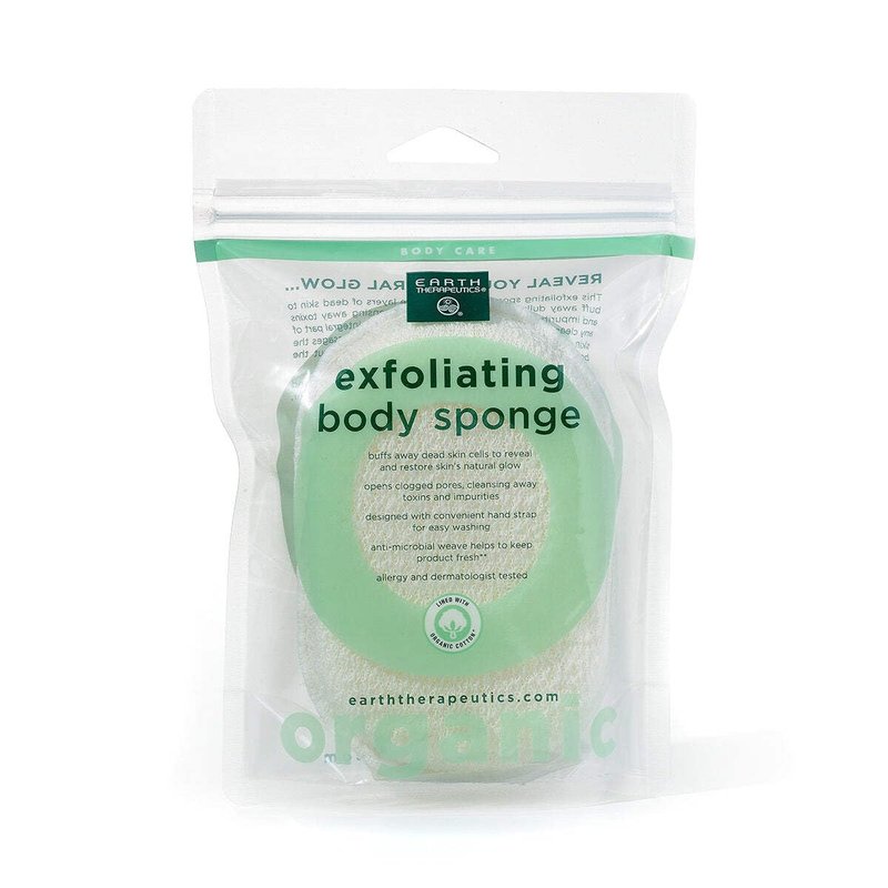 Earth Therapeutics Organic Cotton Exfoliating Hydro Sponge - Oval