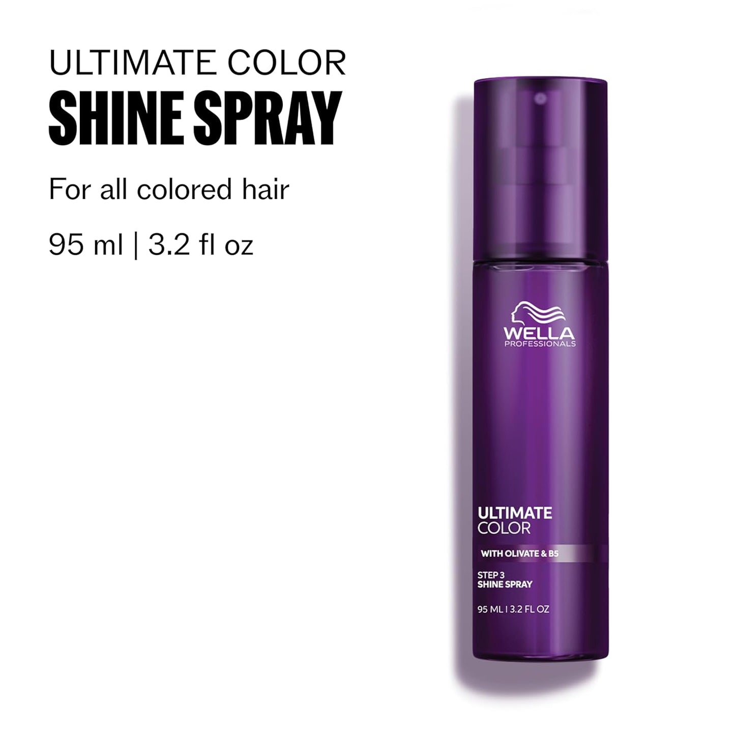 Wella Professionals Ultimate Color Shine Spray | Shine and Lasting Smoothness | For All Color-Treated Hair | 3.2 Fl Oz | 95ml
