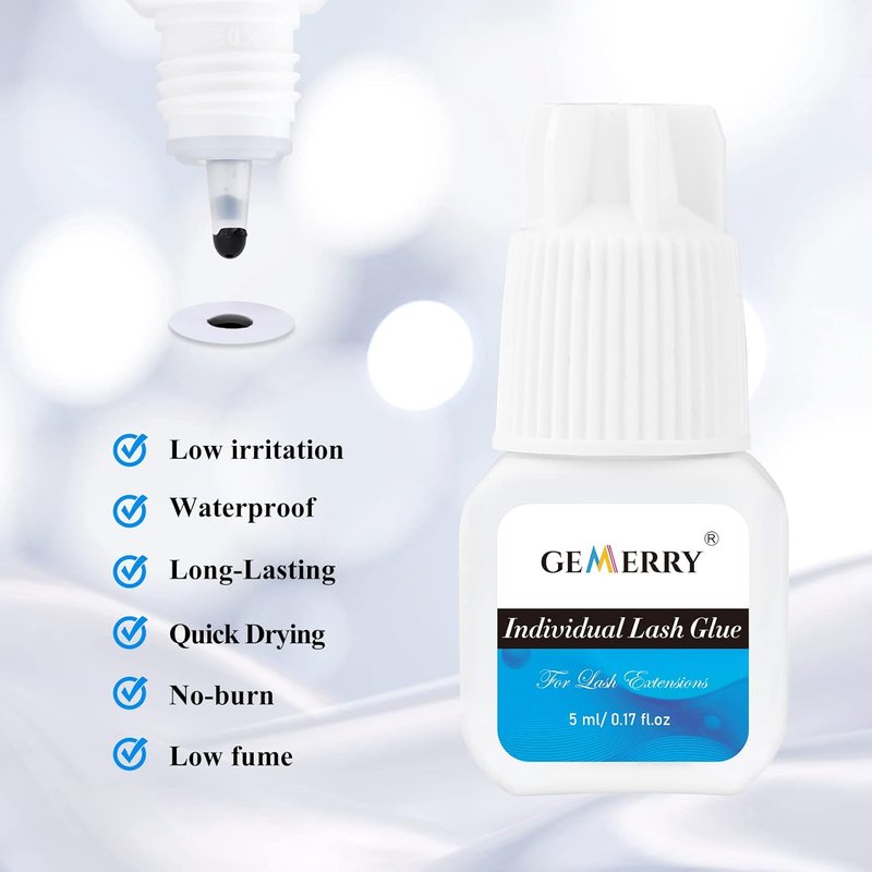 Eyelash Glue for Cluster Extensions - Long Lasting Adhesive for Self Application | 5ml - Black