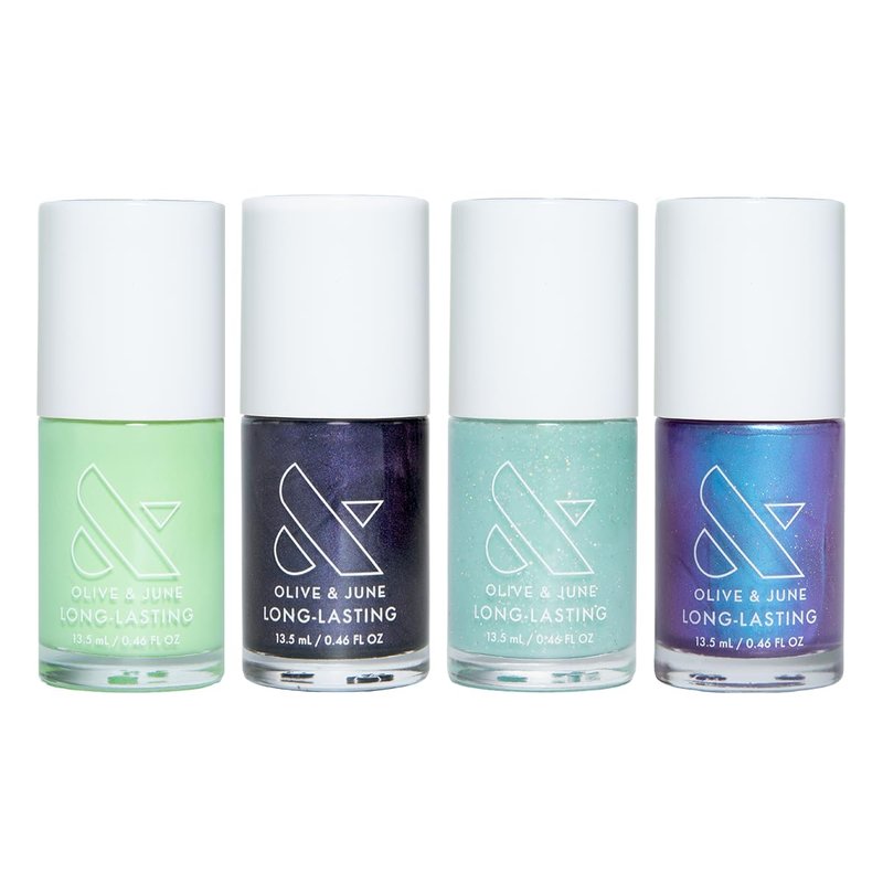 Olive & June Long Lasting Nail Polish | Star Wars: The Mandalorian & Grogu | No Lamp Needed Lasts up to 10 Days | Salon-Quality Gel-Like 15-Free Vegan & Cruelty-Free Chip-Resistant | Grogu Polish Set