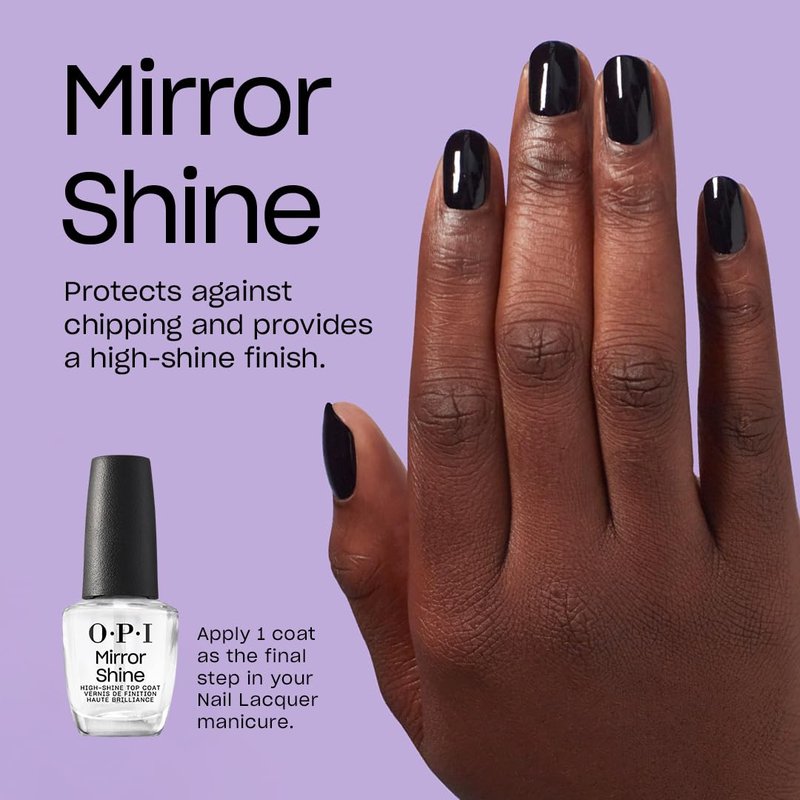 OPI Nail Lacquer Top Coat - Clear Nail Polish for High Shine & Quick Drying | Chip Resistant & Long Lasting