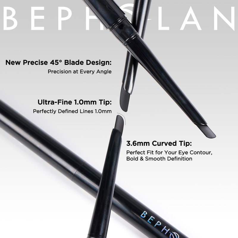 BEPHOLAN Black Gel Eyeliner Pencil, D-Tip Precision Waterproof Eyeliner Pen, Smudge Proof Long Lasting Eye Liner, Beginner Friendly, Ideal for Waterline & Daily Eye Makeup