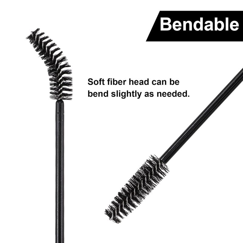 COCIDE Eyebrow Brush & Eyelash Comb - 500 Disposable Mascara Wands & Spoolies for Makeup Applications