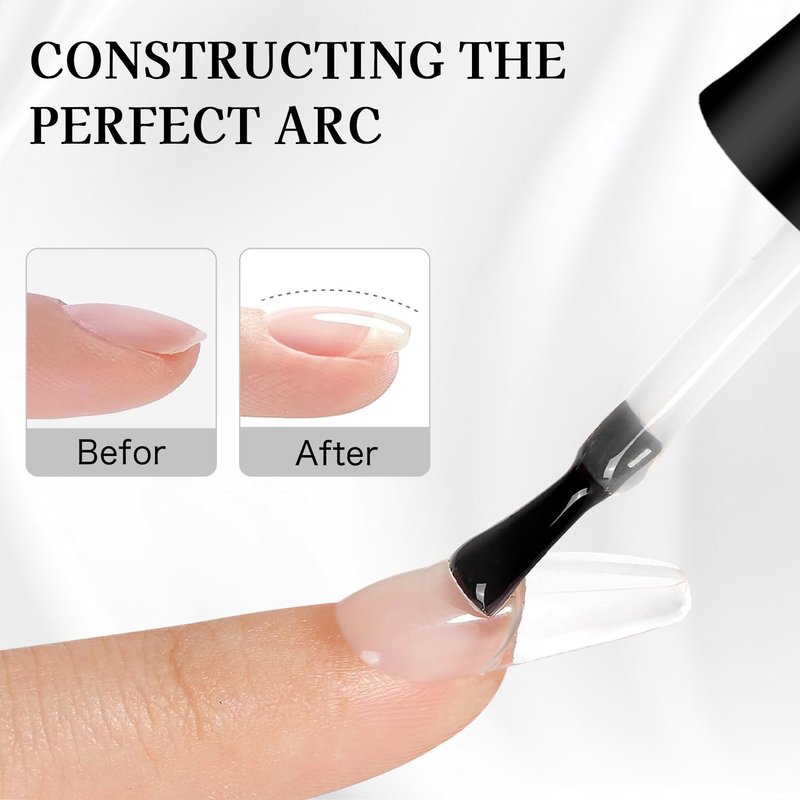 Creaglam Women Builder Gel for Nails: 2Pcs 7 in 1 Clear Builder Nail Gel Set for Fast Nail Art Set DIY Home Manicure - 15ml Extension Strengthener for Nails Art Design