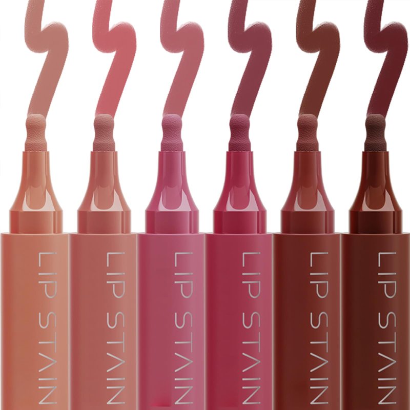 okgkaiau 4 Colors Lip Liner Pen Set - Matte Liquid Lip Stain & Contour Marker, Highly Pigmented Long-Lasting Waterproof, Multi-Use Lip Tint, Best Makeup Gift for Women & Girls(4-Pack-#02+03+04+06)