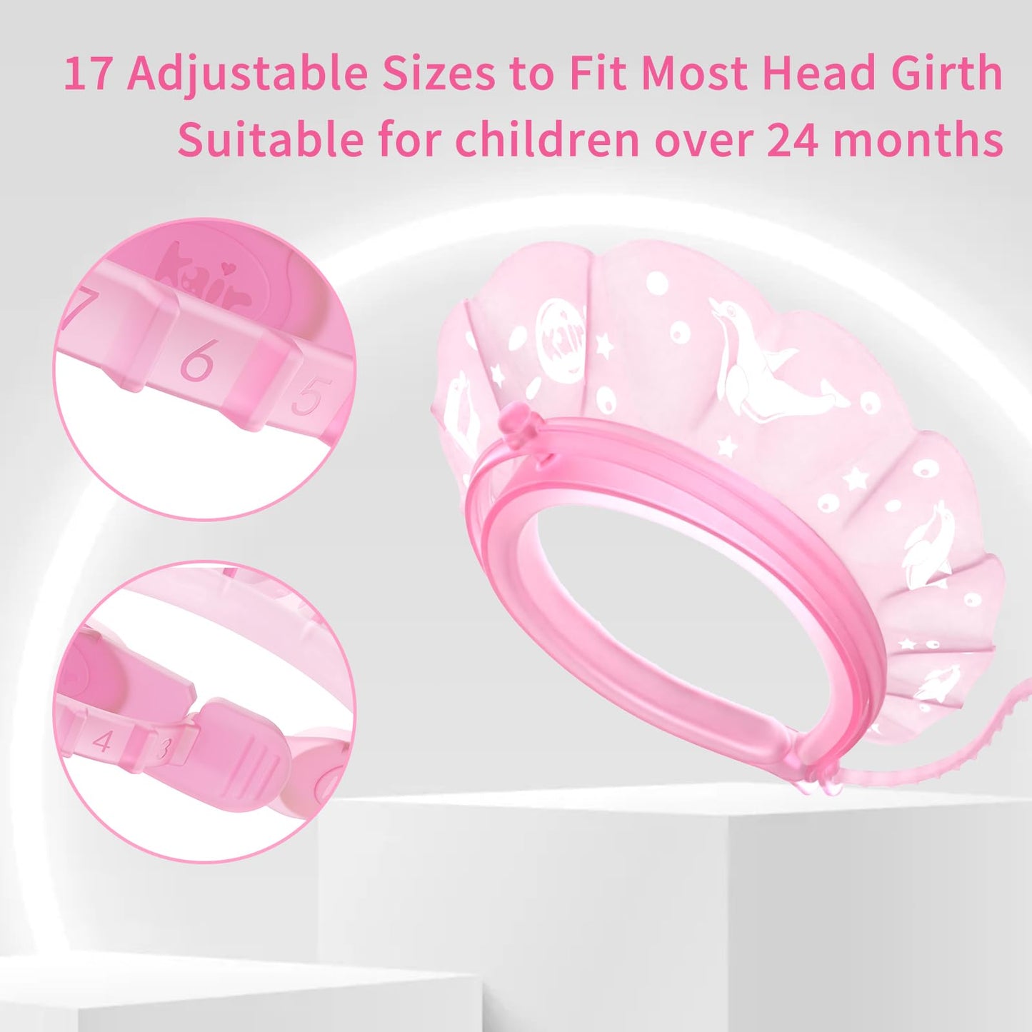 kair Baby Bath Visor Soft Silicone Shower Cap fit for More Than 24 Months