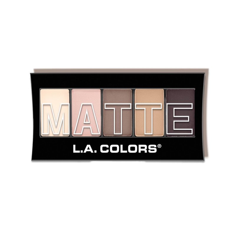 L.A. COLORS Matte Eyeshadow Palette - 5 Natural Shades for Effortless Beauty | CEM471