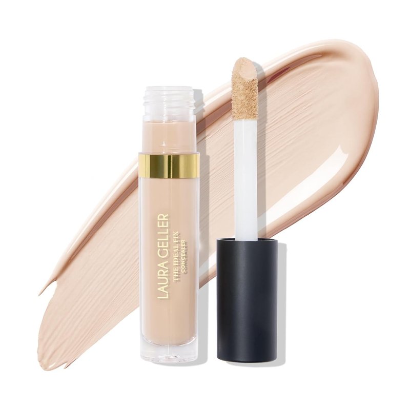 LAURA GELLER NEW YORK Ideal Fix Under Eye Concealer - Full Coverage, Anti-Aging Formula - 1 Porcelain, Hydrating & Crease-Free