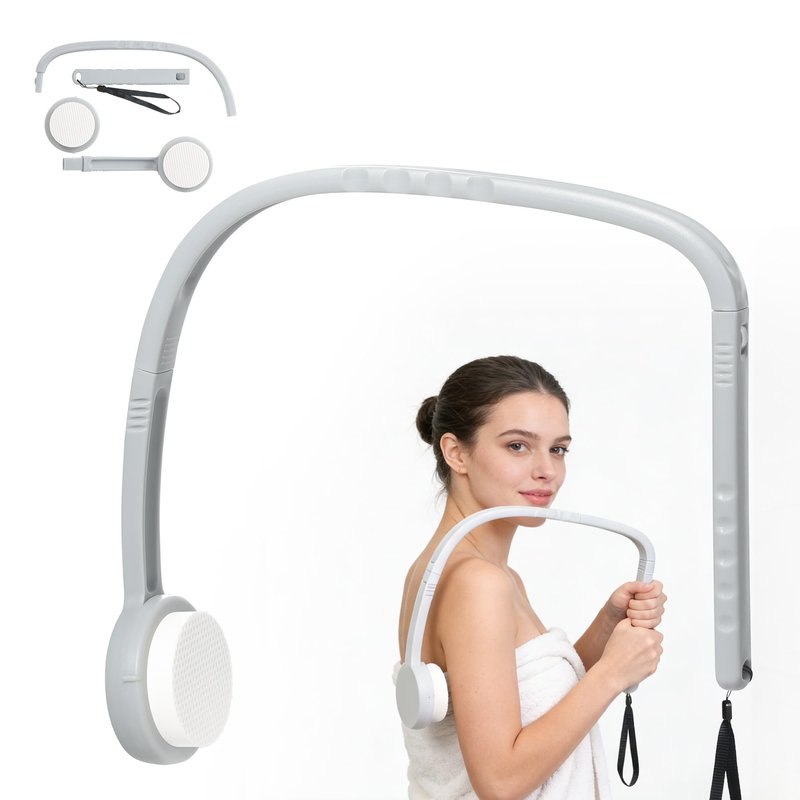 Chonario Lotion Applicator for Back, Self Sunscreen, Tanning, Cream Back Applicator Tool with 2 in 1 U-Shaped Curved Long Handle for Elderly, Women, Men