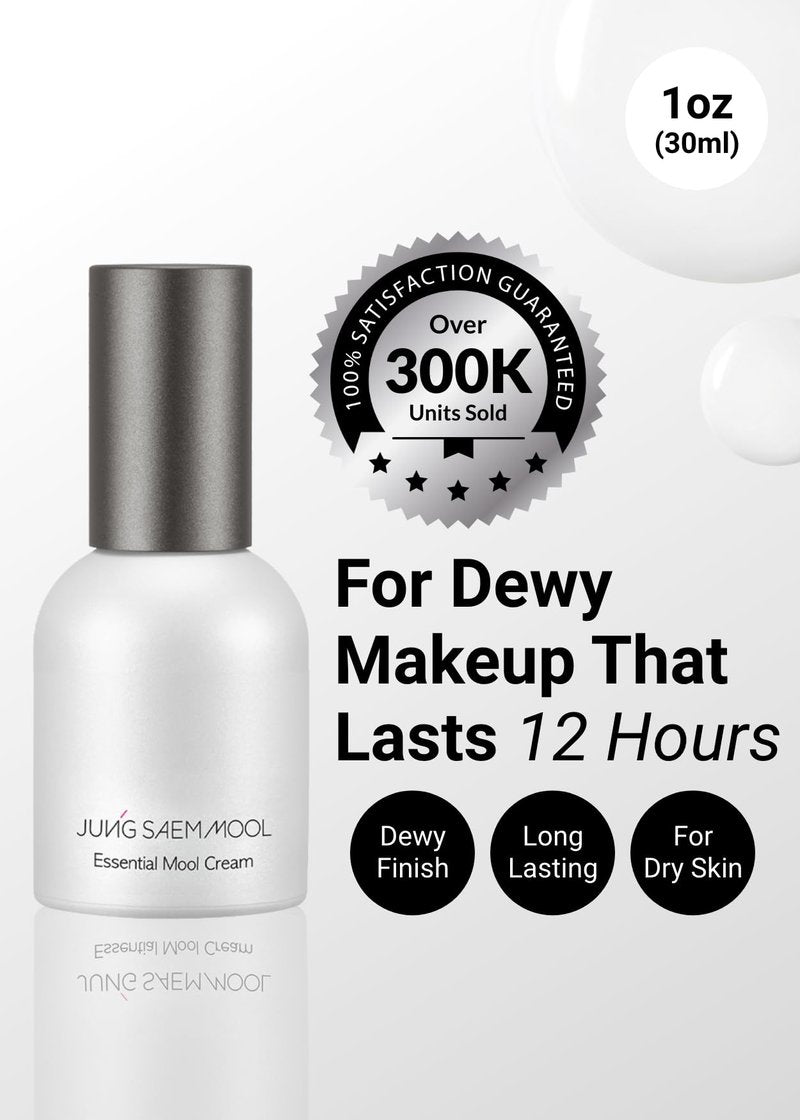 JUNG SAEM MOOL Essential Mool Cream | Hydrating Primer for a Long-Lasting Foundation Makeup, Glow Finish, Centella and Panthenol for Glass Skin Korean Skincare (Original, 1 Fl Oz)