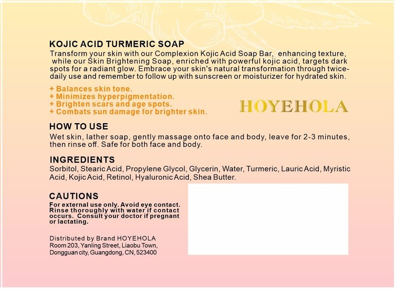 Kojic Acid Turmeric Soap Bar - Dark Spot Remover for Even Skin Tone | Moisturizing Natural Ingredients, 2-Pack