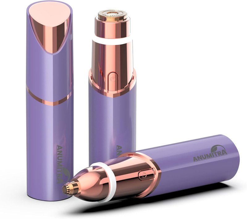 ANUMITRA Gen 3 Pro 2 in 1 Flawless Facial Hair Removal for Women- Eyebrow Trimmer for Face, Lip, Nose Hair Trimmer, with Replacement Heads, Facial Razor for Women, Flawless Facial Hair Remover