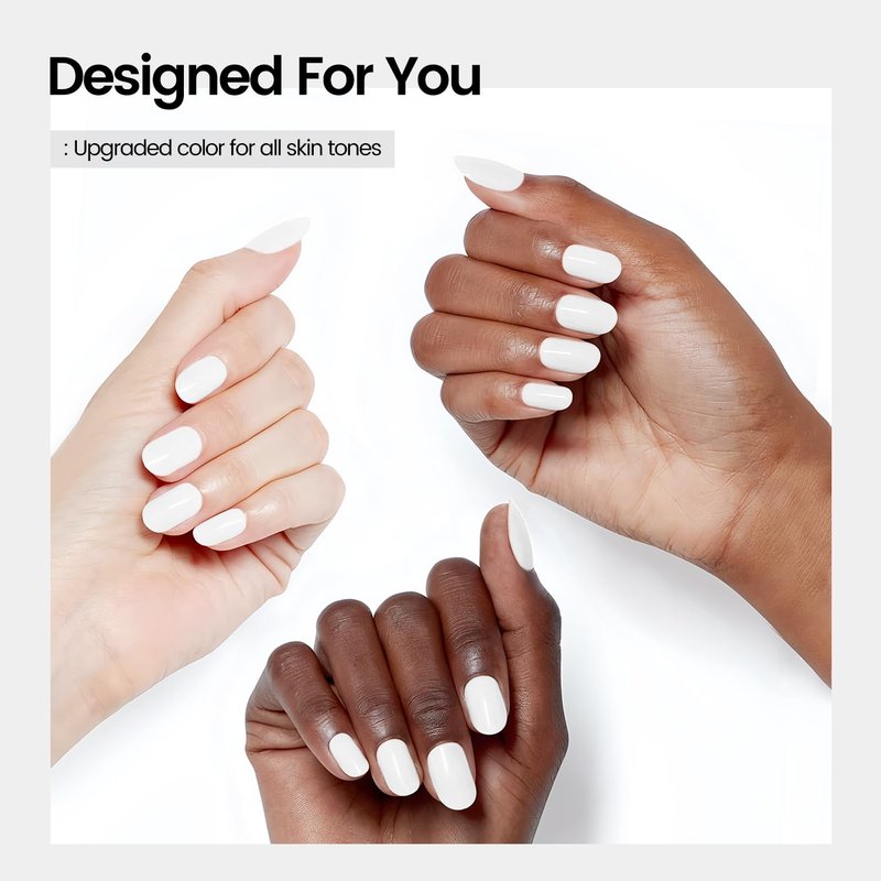 JODSONE White Gel Nail Polish - 18ml Soak Off UV Gel for Salon Quality Manicure at Home