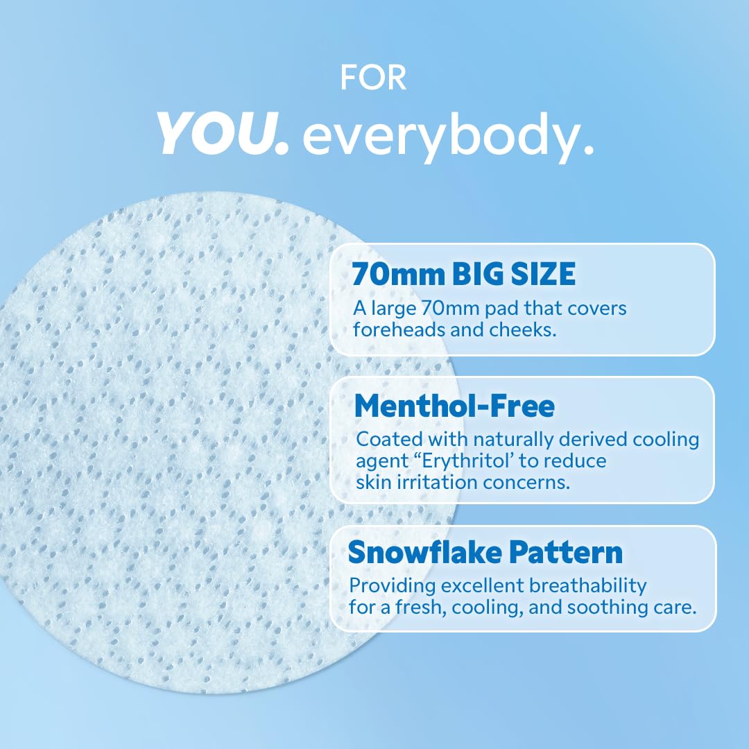 TIRTIR Ice-Cooling Icing Toner Pads | -3.76°C Instant Cool Down for Pore Reducing and Hydrating Korean Skincare (120 Units)