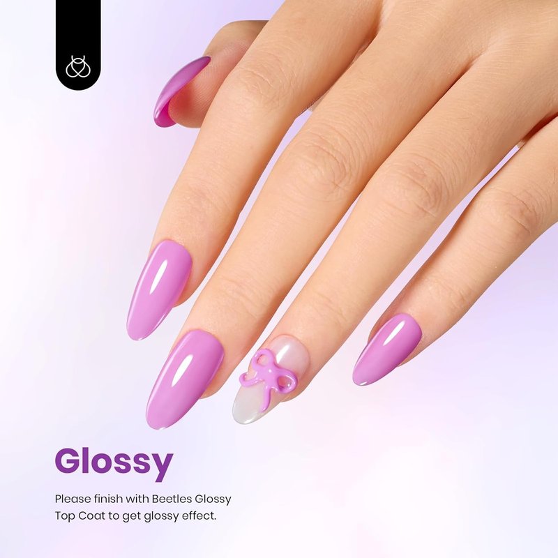 Beetles Purple Gel Nail Polish - Bright 15ml Soak Off UV Gel for All Seasons | Perfect Gift for Women