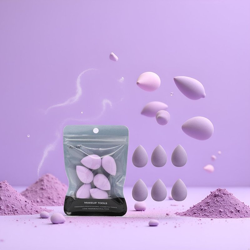 6Pcs Beauty Blender Sponge for Foundation, Powder, Concealer and Eye Shadow, Under Eyes, Highlight and Contour