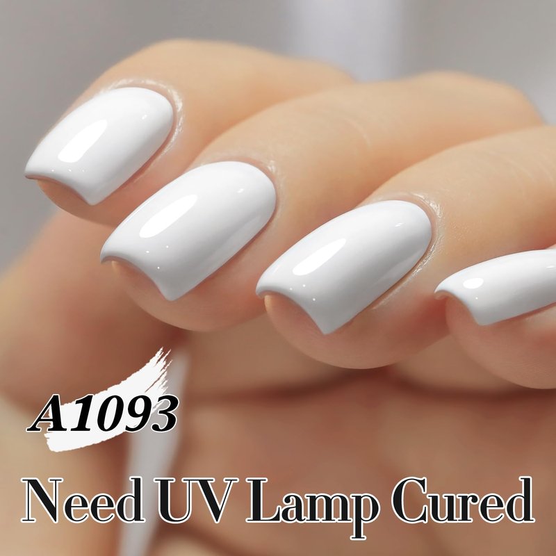 Gel Nail Polish - Double Rhythm 15ML Pure Sheer Soak Off | DIY Manicure at Home (White-A1093)