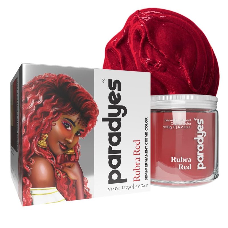 Paradyes Rubra Red Semi Permanent Conditioner Based Hair Color Enriched with Vegan, Natural and Herbal Hair dyes - lasts up to 8-10 washes (4.2 oz)