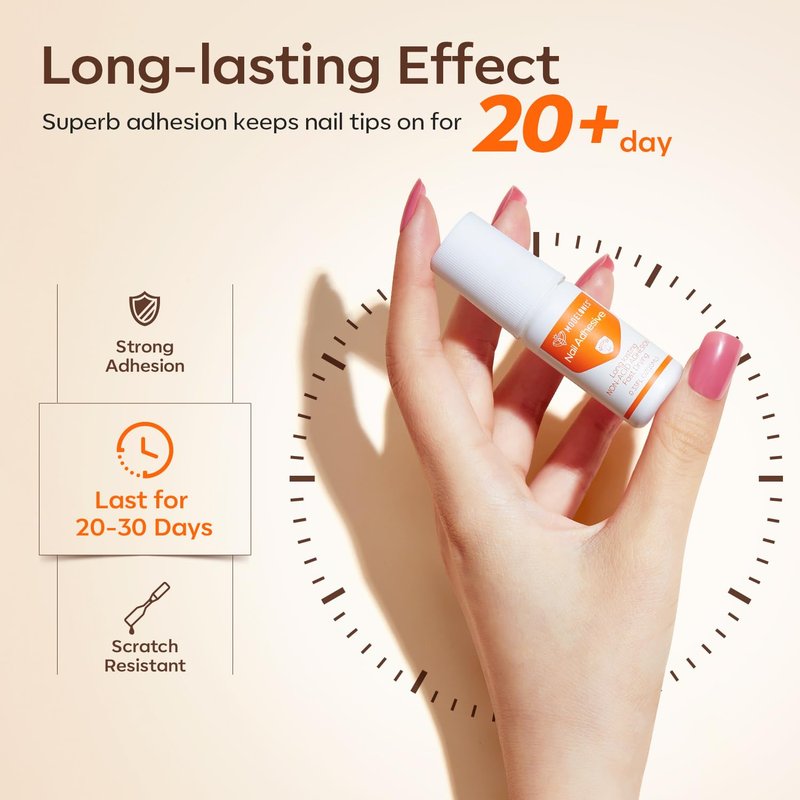Modelones Nail Glue - Super Strong Long-Lasting Gel for Press-On & Acrylic Nails | 10 ML Non-Toxic Formula