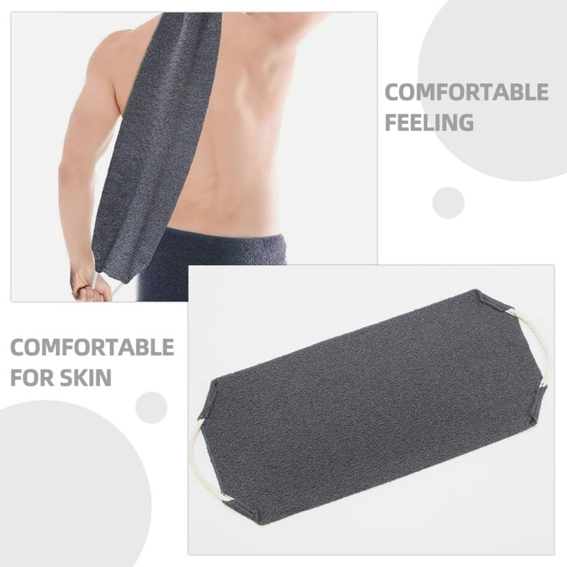 Frosted Bath Towel Portable Exfoliating Back Scrubber Shower Cloth for Deep Skin Cleansing and Smooth Skin 17.71X7.87In